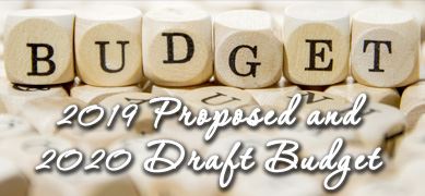 2019 Proposed & 2020 Draft Budget